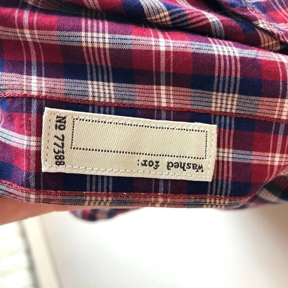 J.Crew | Red Plaid Button Down Shirt XS